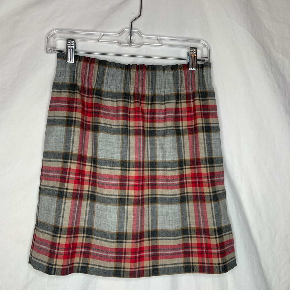 J. Crew Factory mini skirt size0 wool blend lined gathered waistband